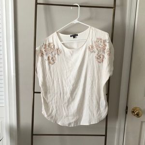 Express muscle tee metallic shoulder